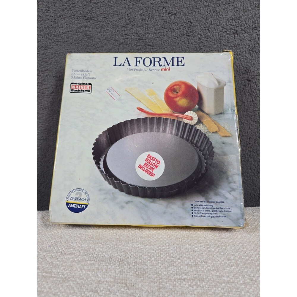 KAISER LA FORME Pie Tart QUICHE PAN Round Flan Torte Germany Nonstick 9"